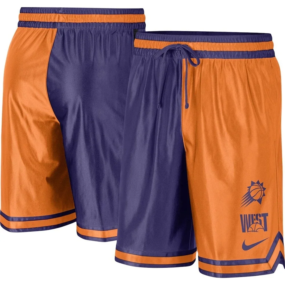 Nike Phoenix Suns Standard Issue Basketball Shorts Orange Purple Mens L DZ0043